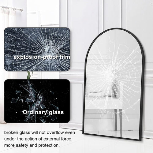 Black Arch Wall Mirror Modern Bathroom, Living Room