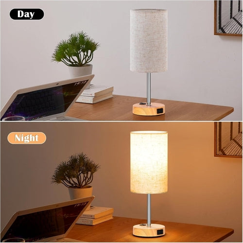 Table Lamp for Bedroom Set of 2, Bedside Small Lamps with 3 Way