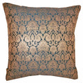 Silk Jacquard Cotton Back Teal Cushion Cover Home Accent Furnishing -