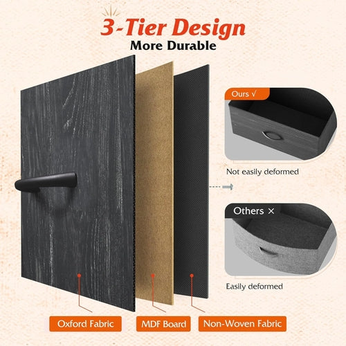 Charcoal Dresser With 10 Drawers For Bedroom Storage